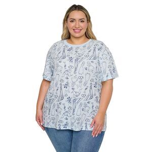 New Disney T-Shirt Women's Plus Size Mickey Mouse Snow White Nemo Dumbo